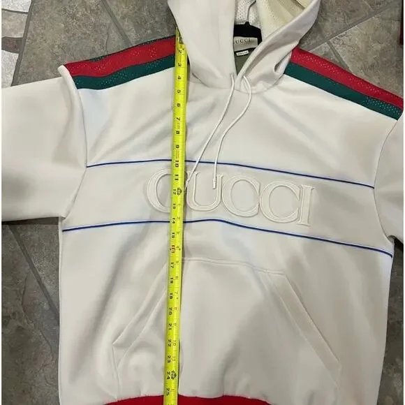 Unisex Gucci light neoprene Gucci logo hoodie size medium fits like large - Picture 7 of 12